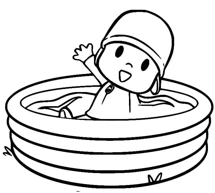 Pocoyo di Kolam Renang