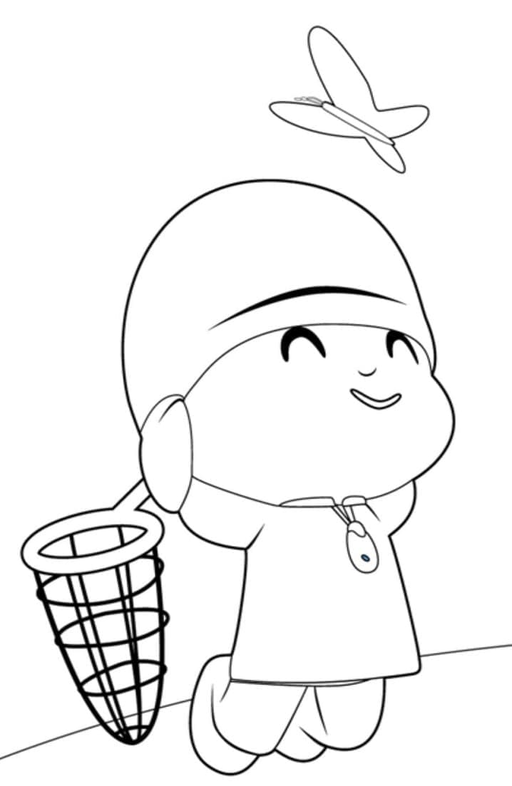 Pocoyo Menangkap Kupu-Kupu