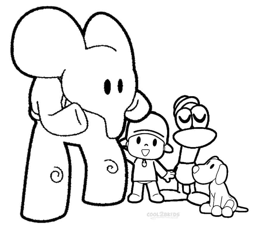 Pocoyo yang Dapat Dicetak Gratis