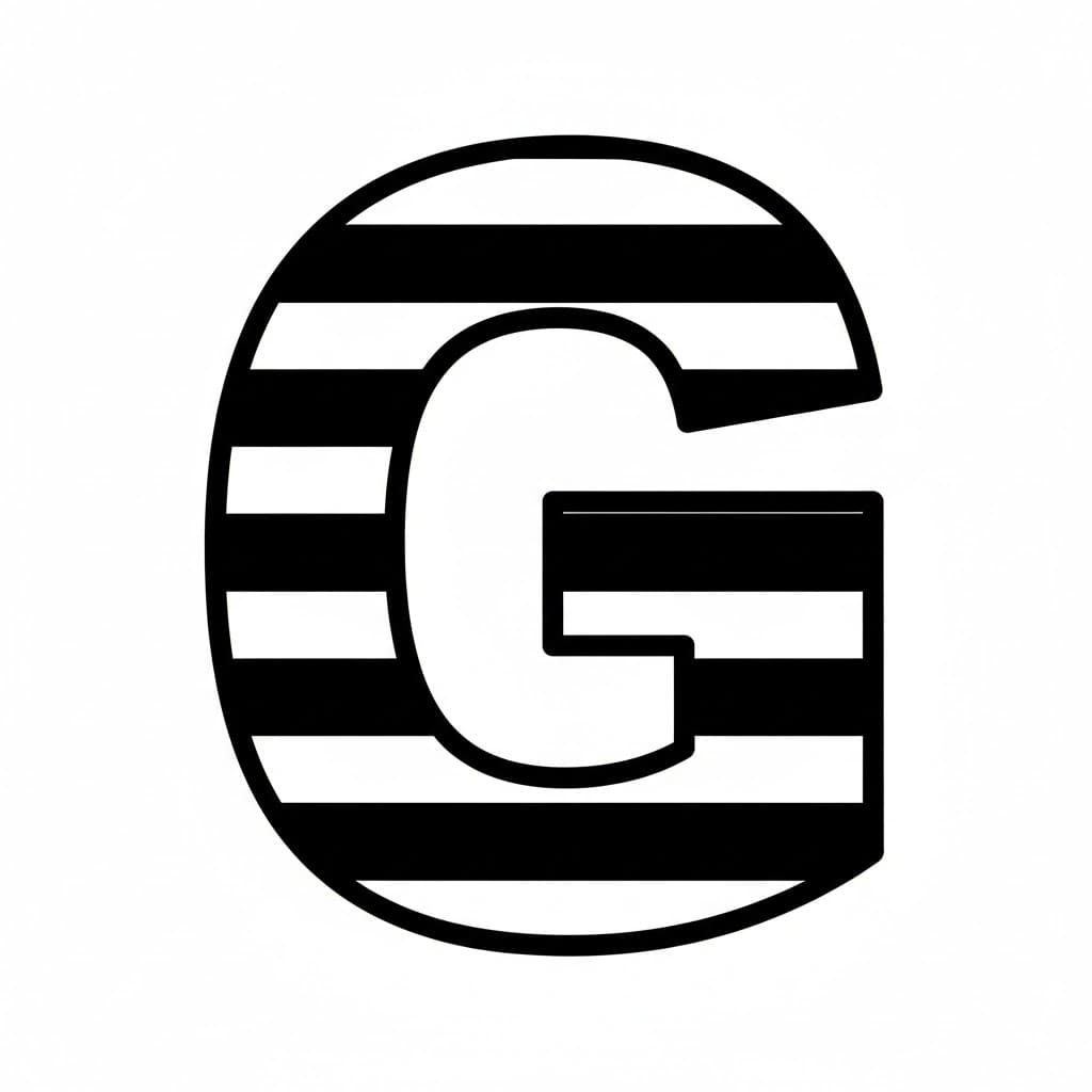 Pola Garis Huruf G