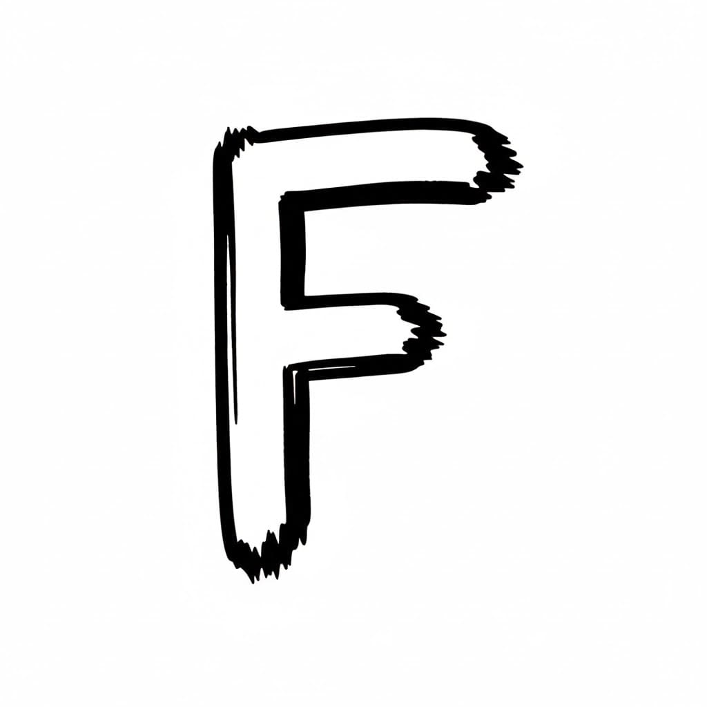 Sapuan kuas huruf F