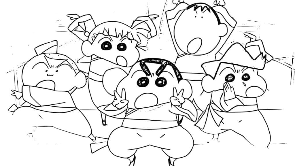 Shin Chan bersama Teman-teman