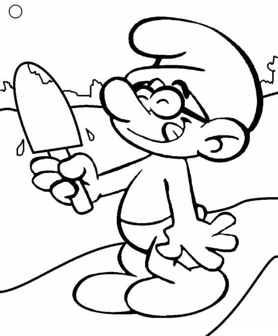 Smurf Cerdas dan Es Krim