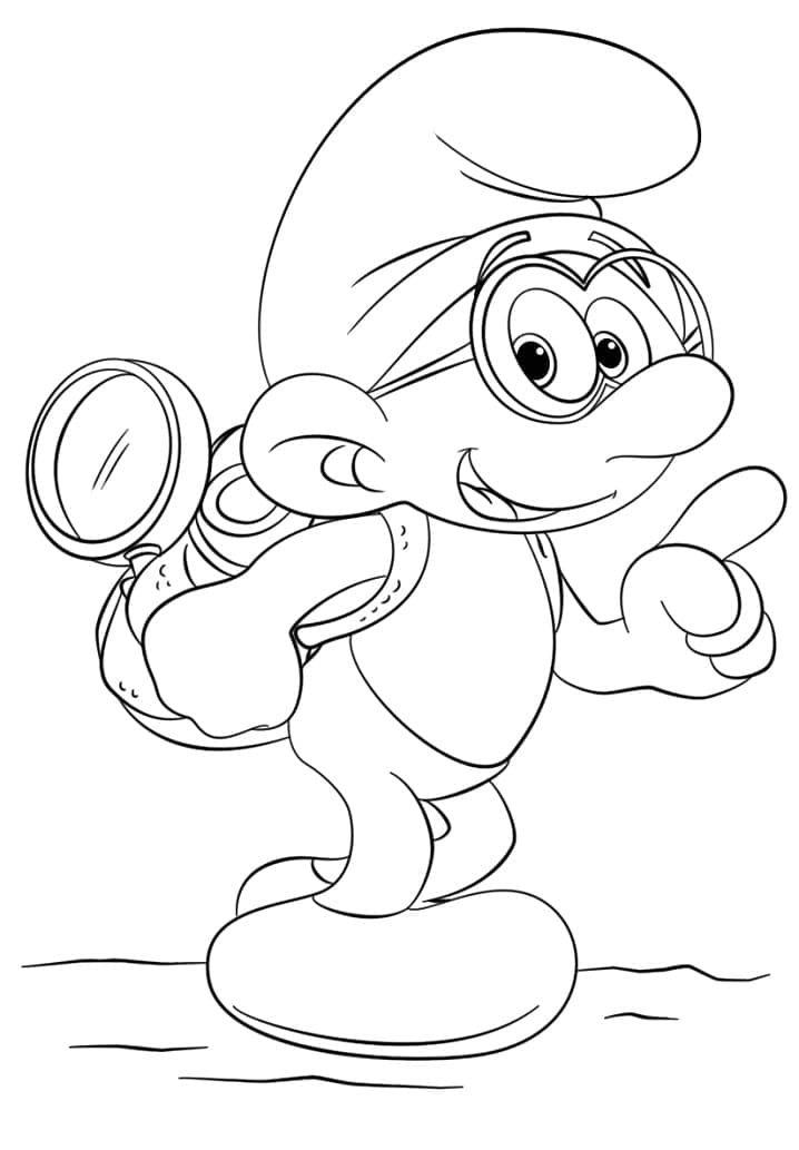 Smurf Cerdas Tersenyum