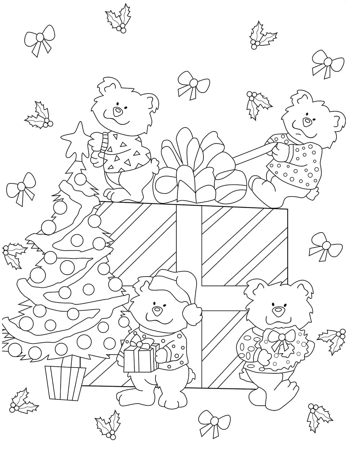 Beruang Natal yang Lucu