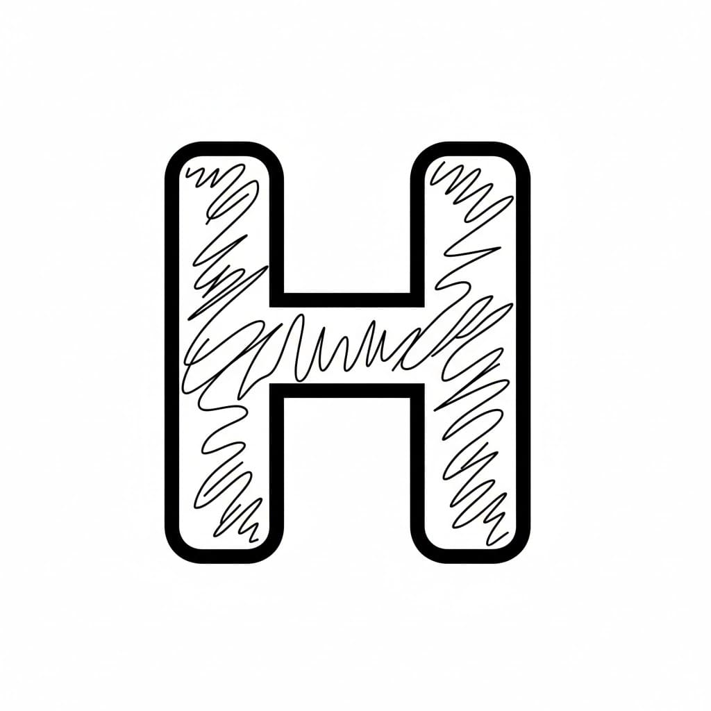 Coretan huruf H