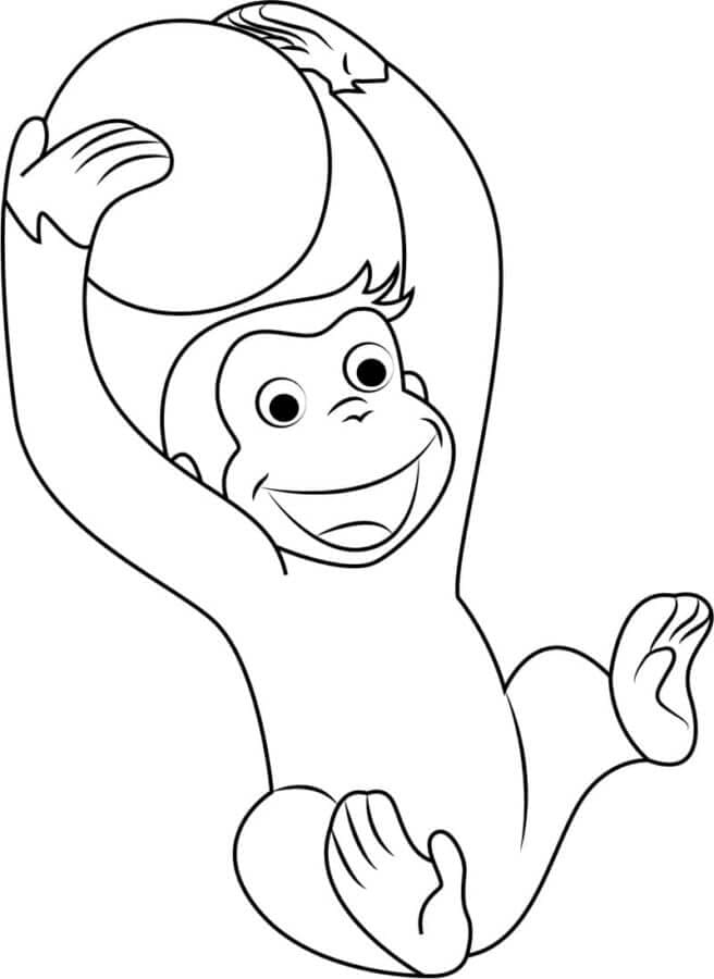 Curious George Bermain Bola