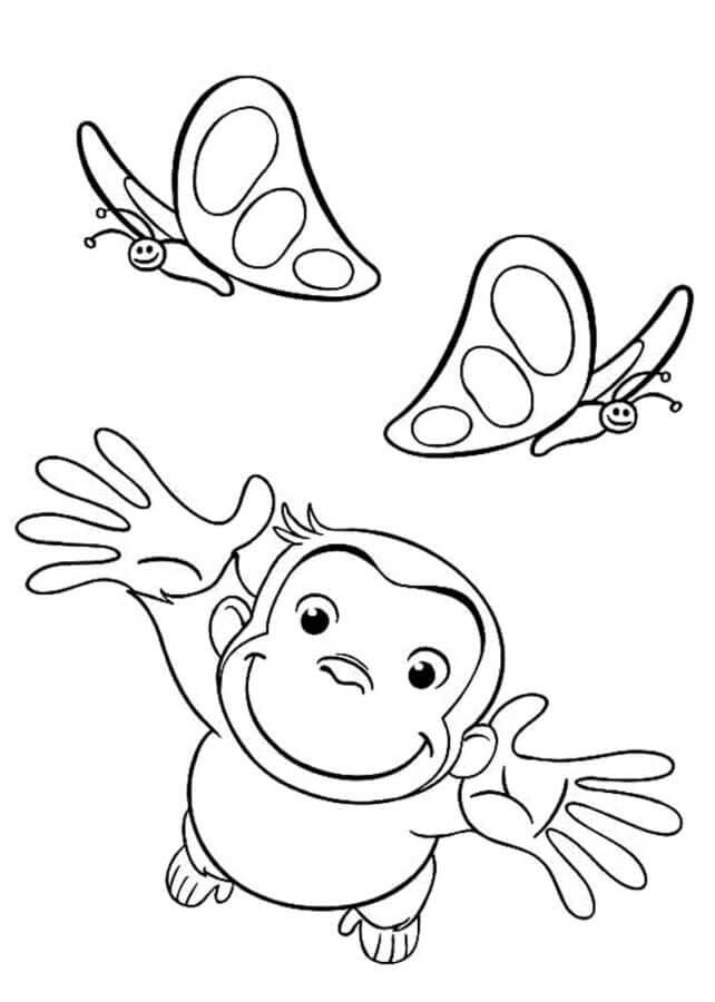 Curious George dengan Kupu-kupu