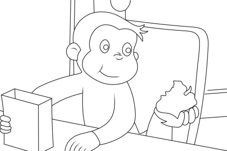 Curious George Sedang Makan