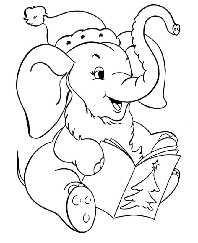 Gajah Natal yang Lucu