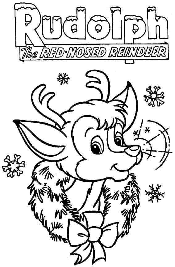 Gambar Rudolph Lucu yang Dapat Dicetak