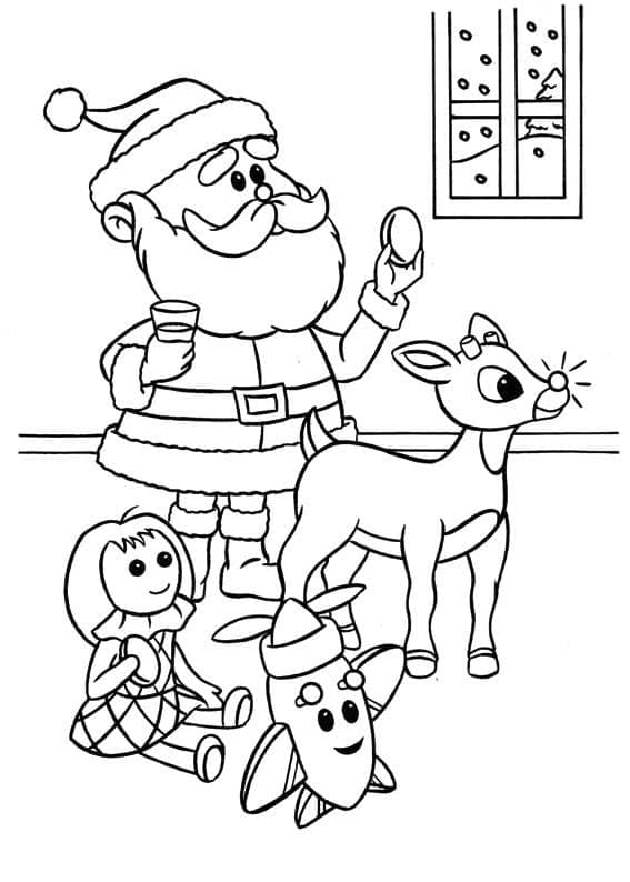 Gambar Rudolph yang Dapat Dicetak Gratis