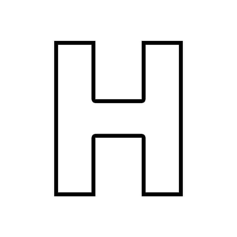 Huruf H Besar