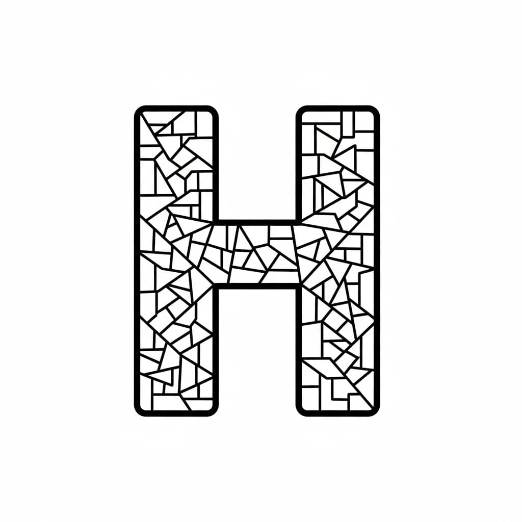 Huruf H membagi array