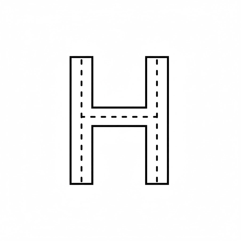 Huruf H putus-putus
