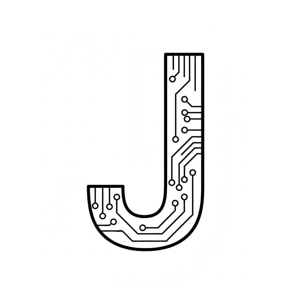 Huruf J Tech Line