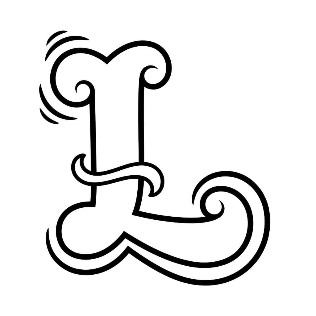 Huruf L Font Retro