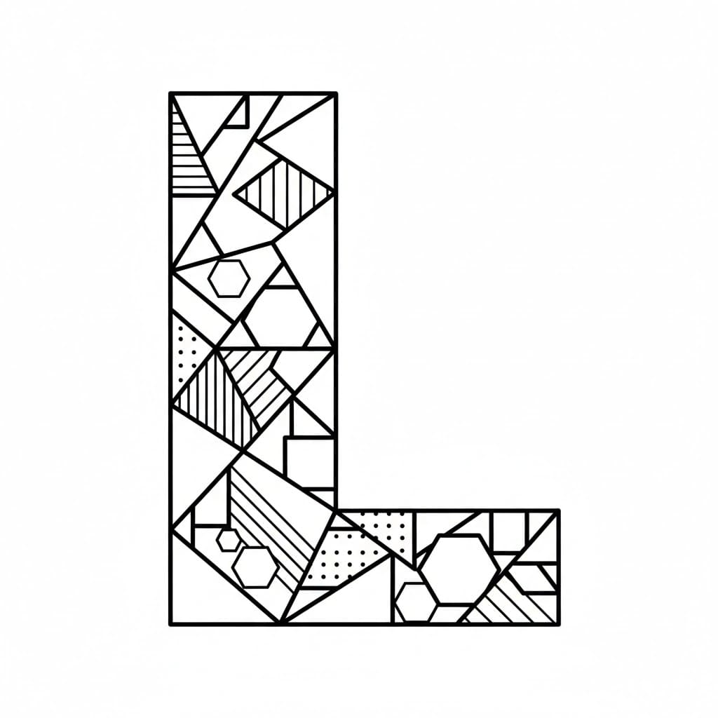 Huruf L Geometris