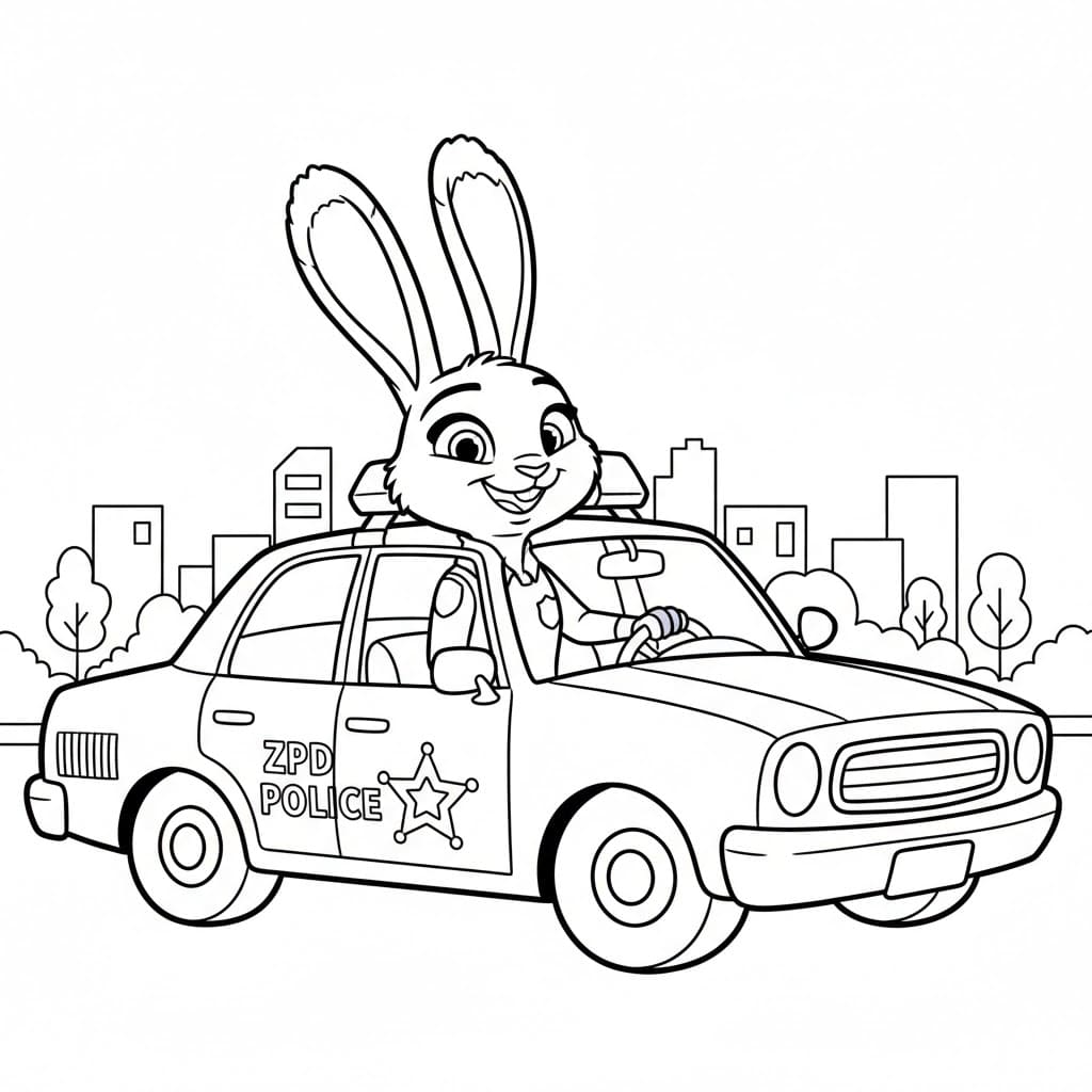 Judy di Dalam Mobil