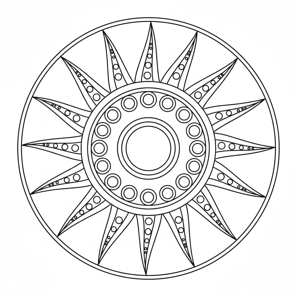 Mandala Matahari yang Indah
