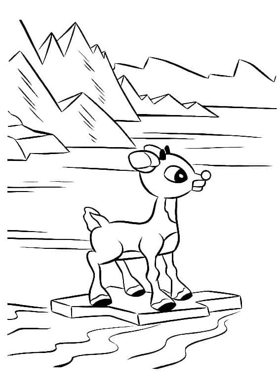 Rudolph di atas Es