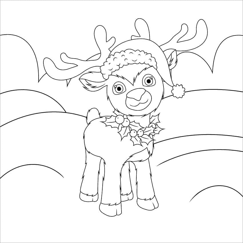 Rusa Kutub Lucu di Hari Natal