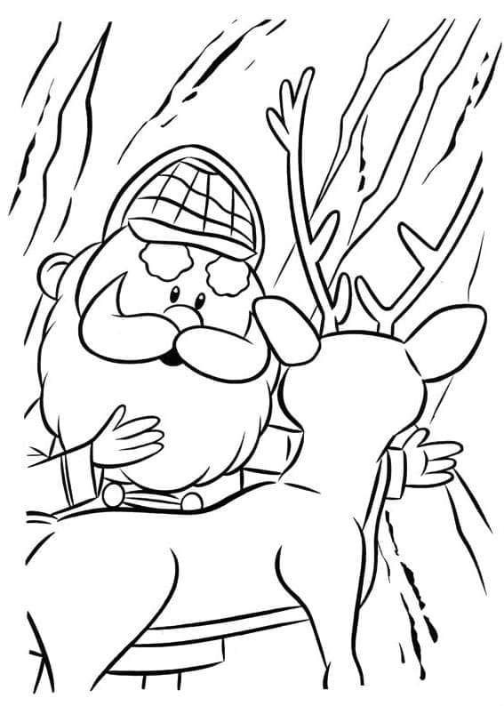Santa bersama Rudolph