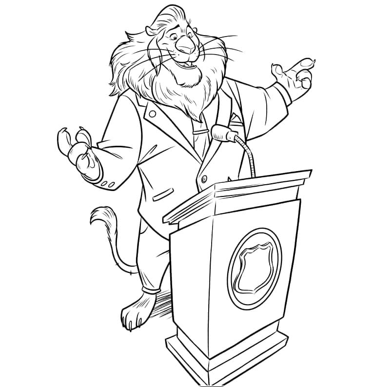 Walikota Zootopia Lionheart
