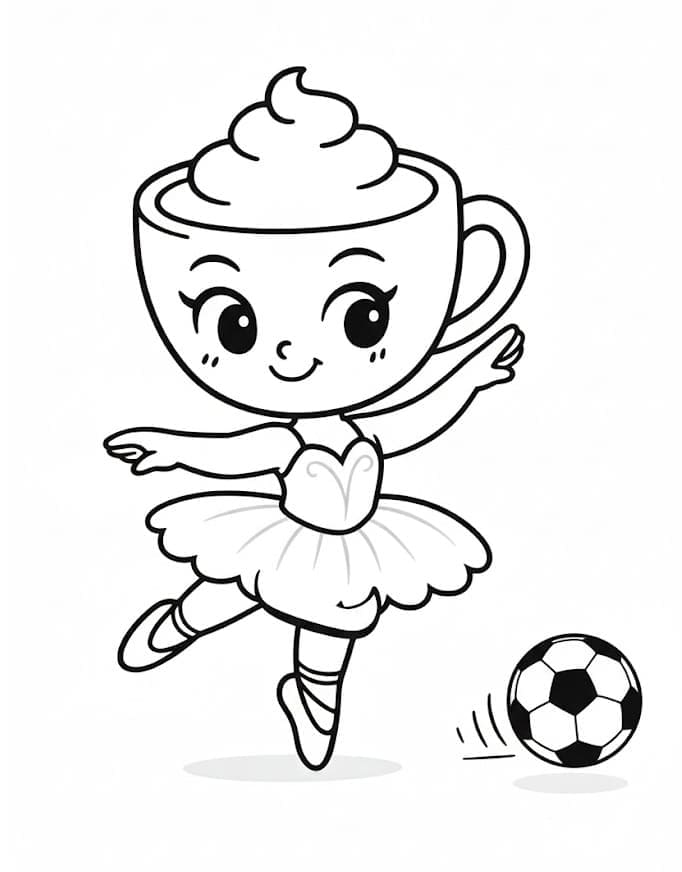 Ballerina Cappucina Bermain Sepak Bola