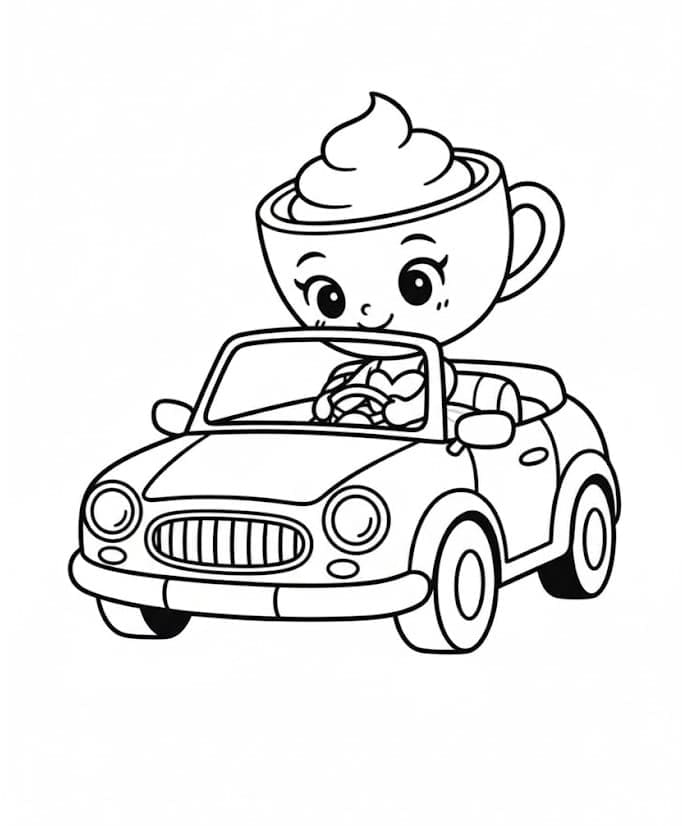 Ballerina Cappucina Mengendarai Mobil