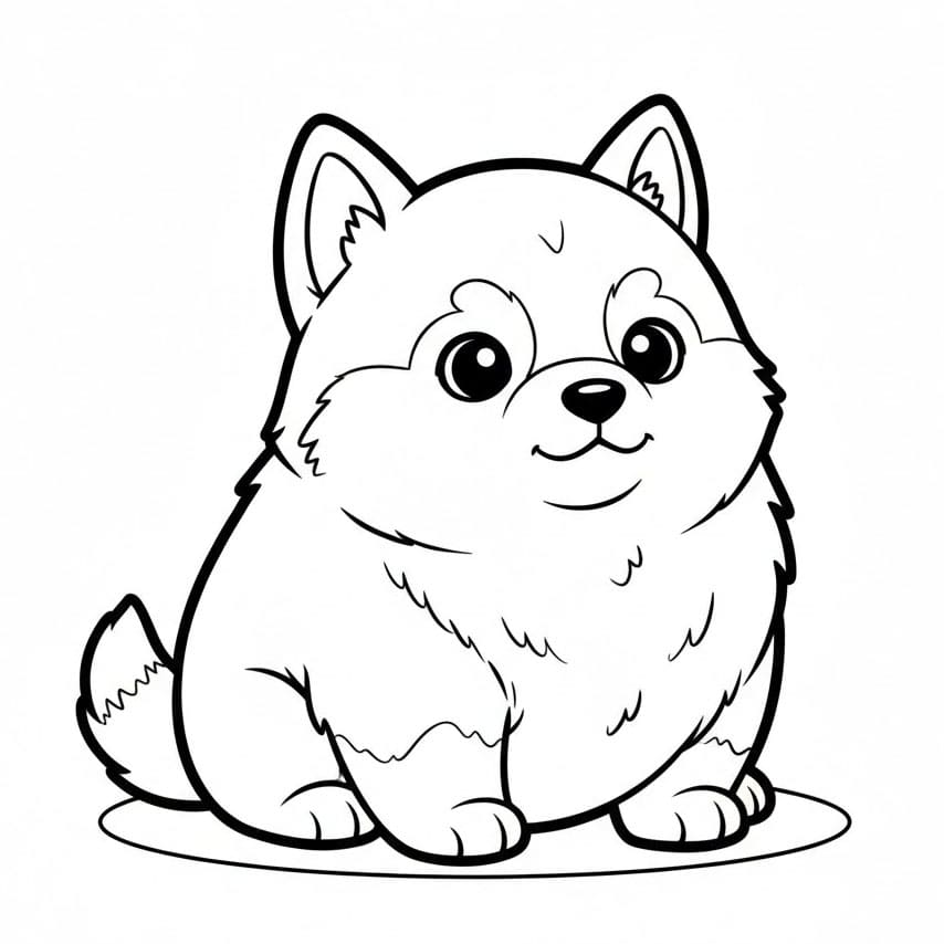 Bayi Husky Duduk