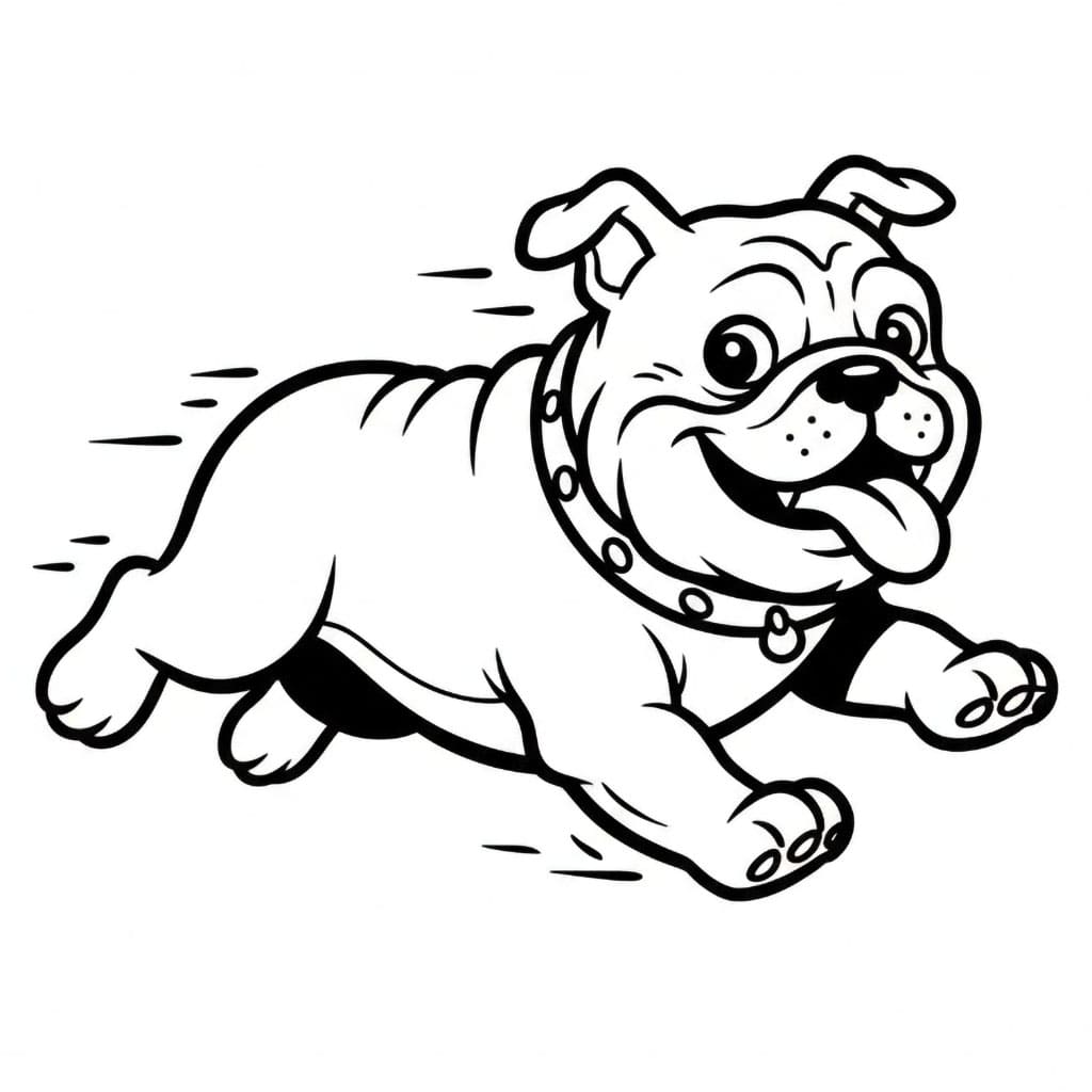 Buldog Sedang Berlari