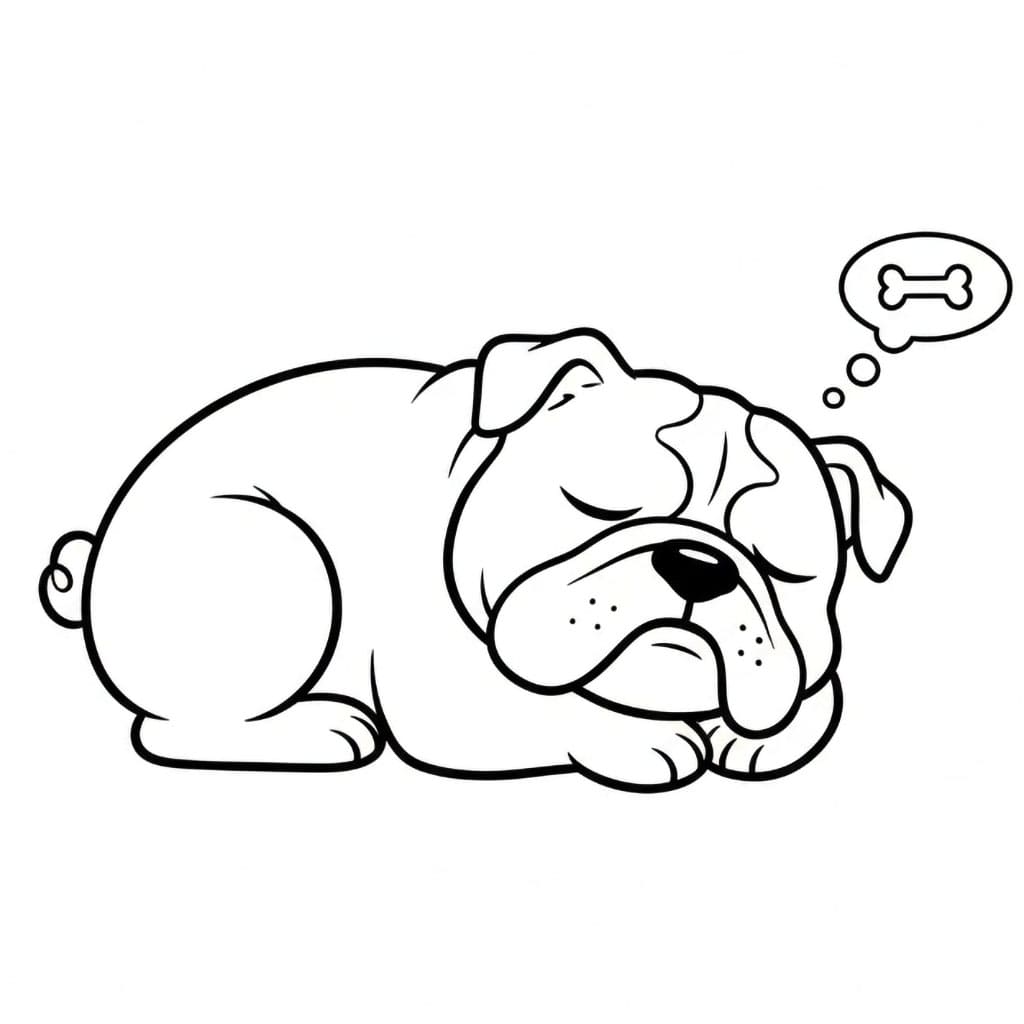 Buldog Tidur Nyenyak