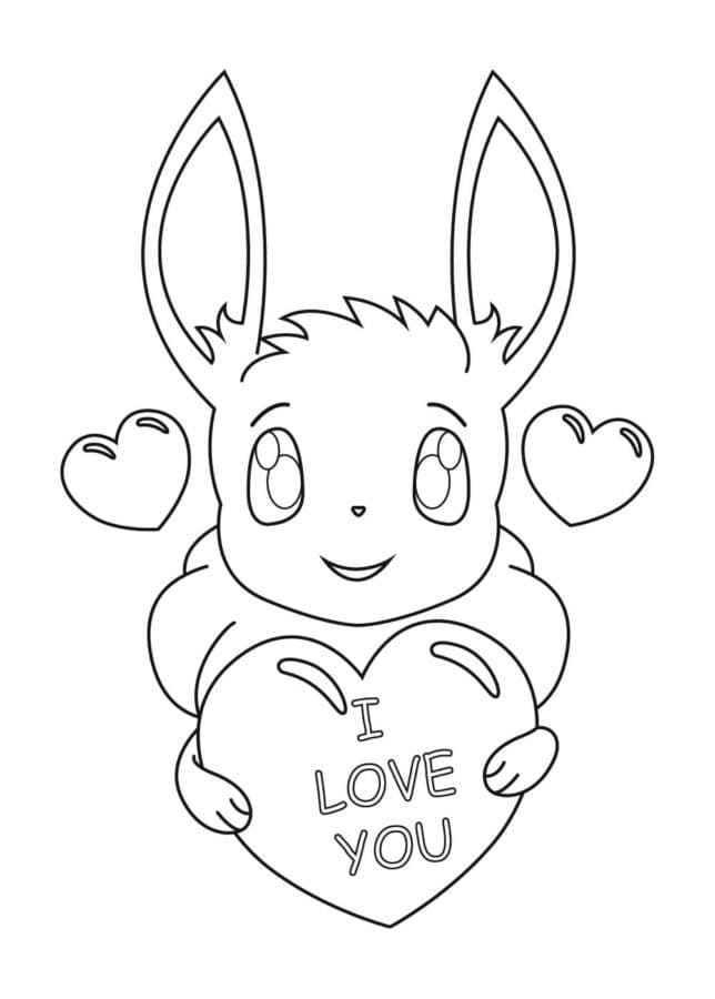 Eevee memegang hati