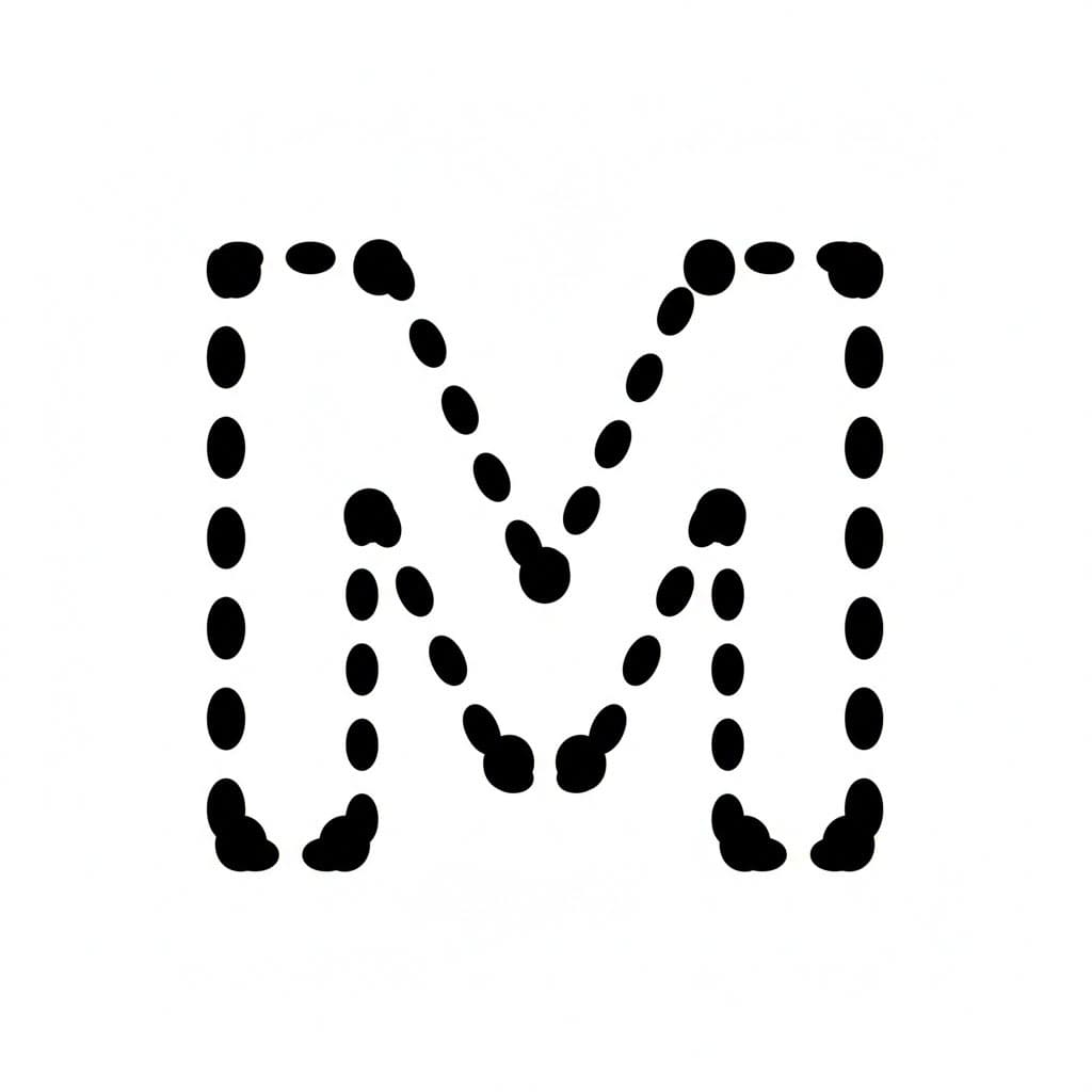 Huruf M Menebalkan