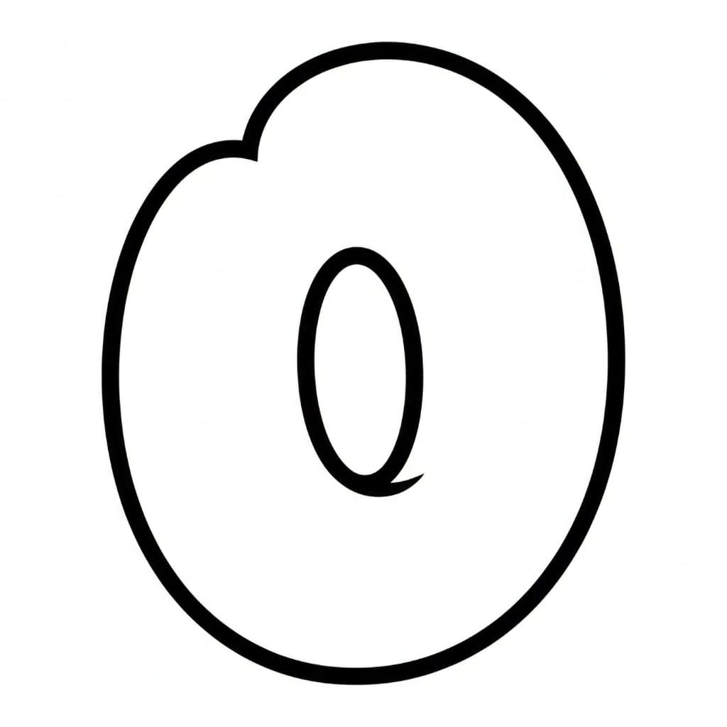 Huruf O Bubble Graffiti