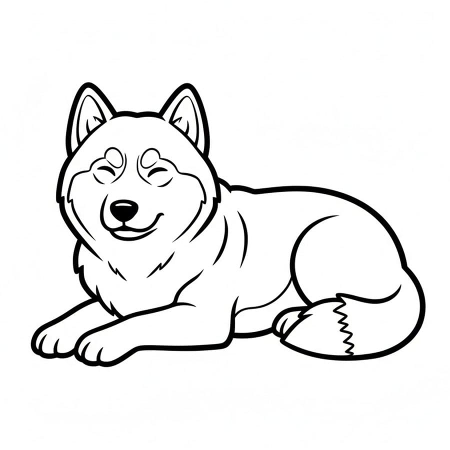 Husky Berbaring