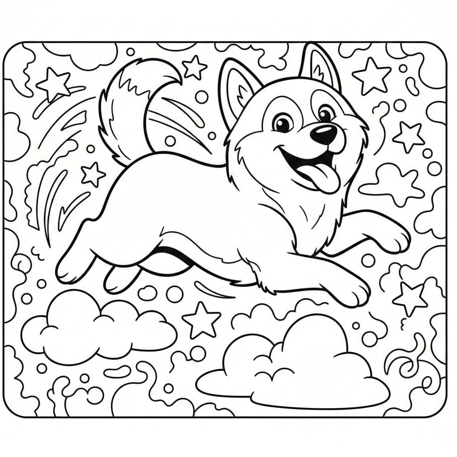 Husky Bermain