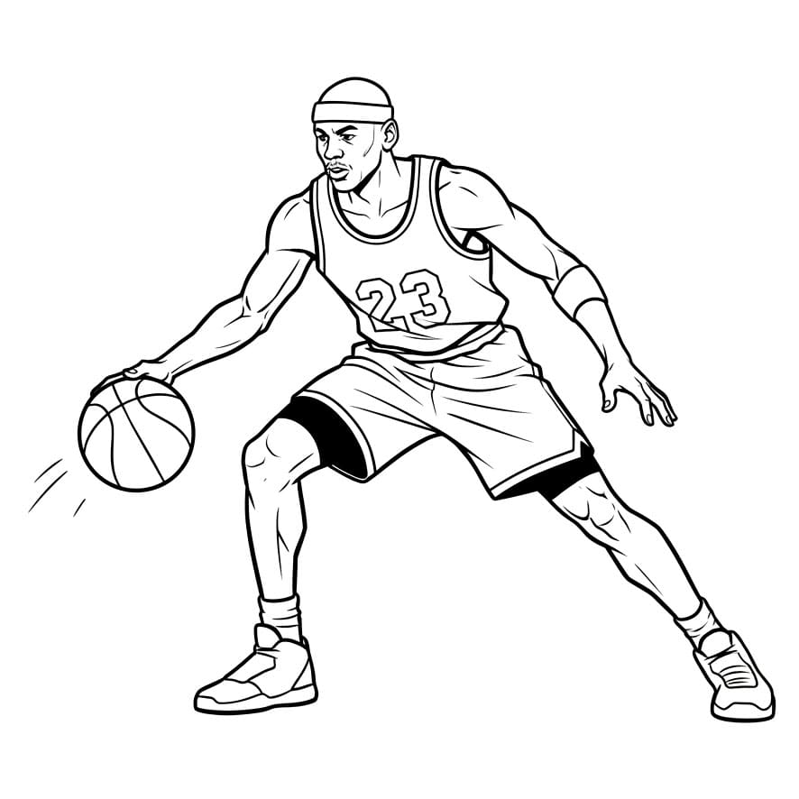 Michael Jordan Menggiring Bola