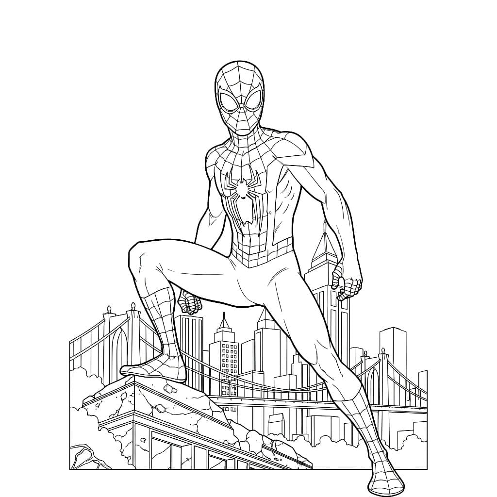 Miles Morales Berdiri Sederhana