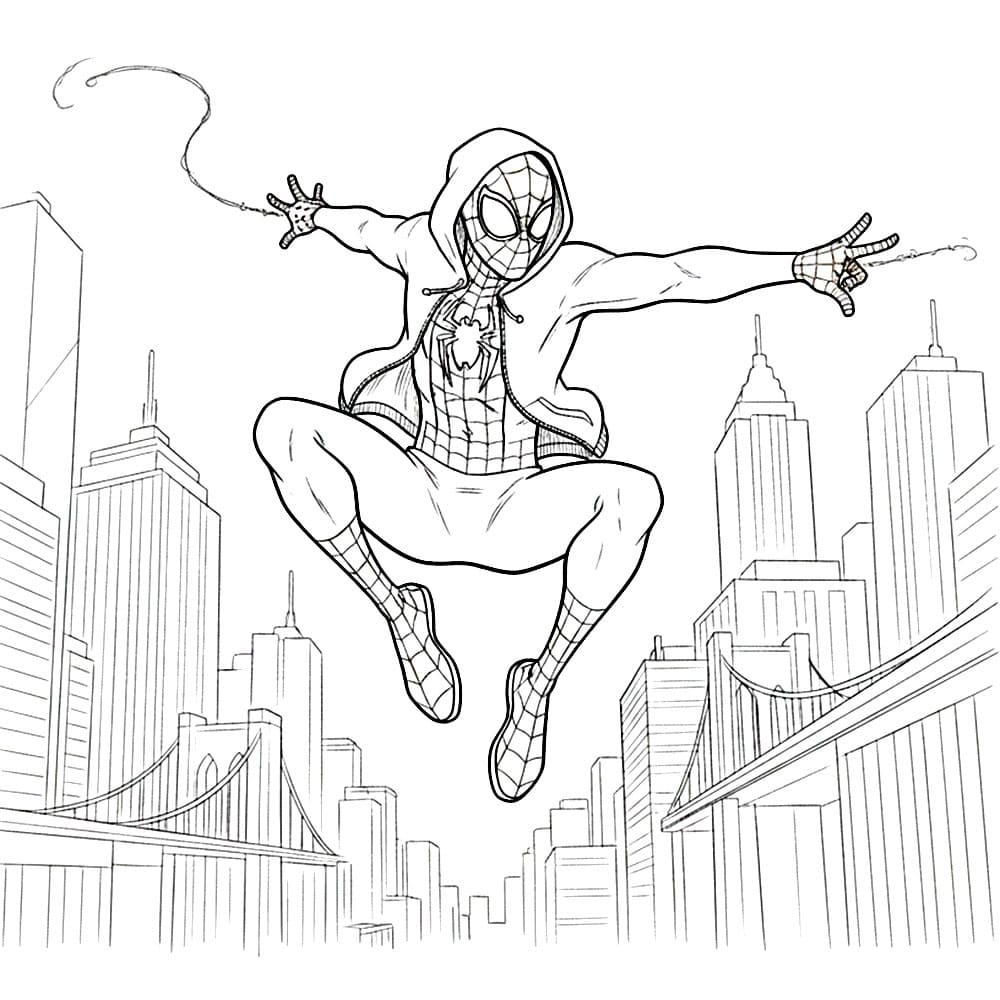 Miles Morales Lompatan Sederhana