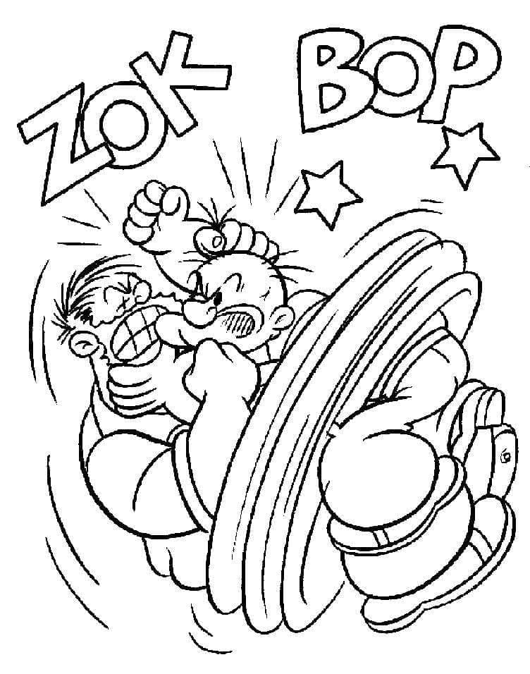 Popeye dan Bluto Bertengkar