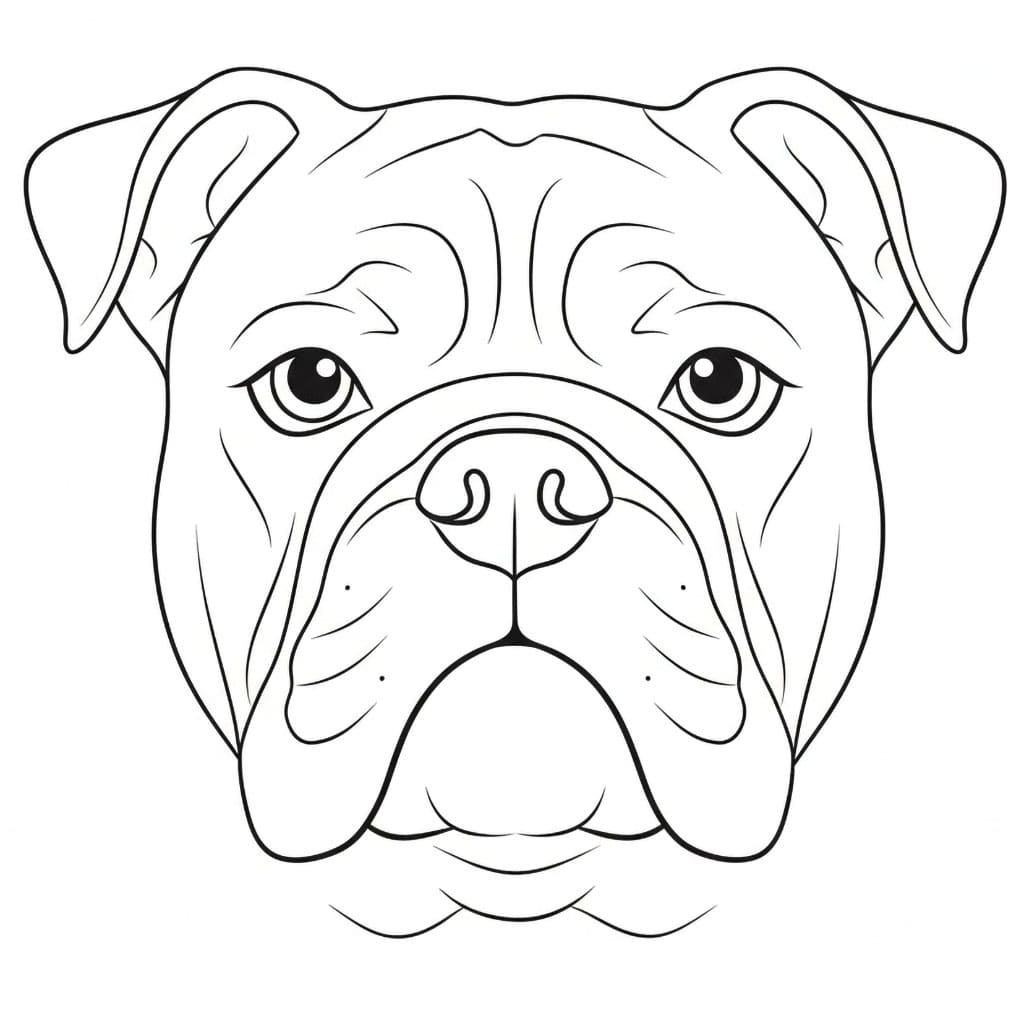 Potret Wajah Buldog