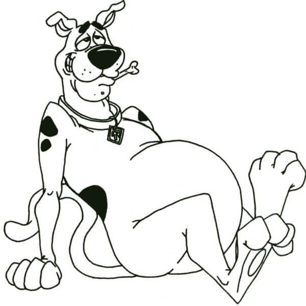 Scooby Doo berbaring