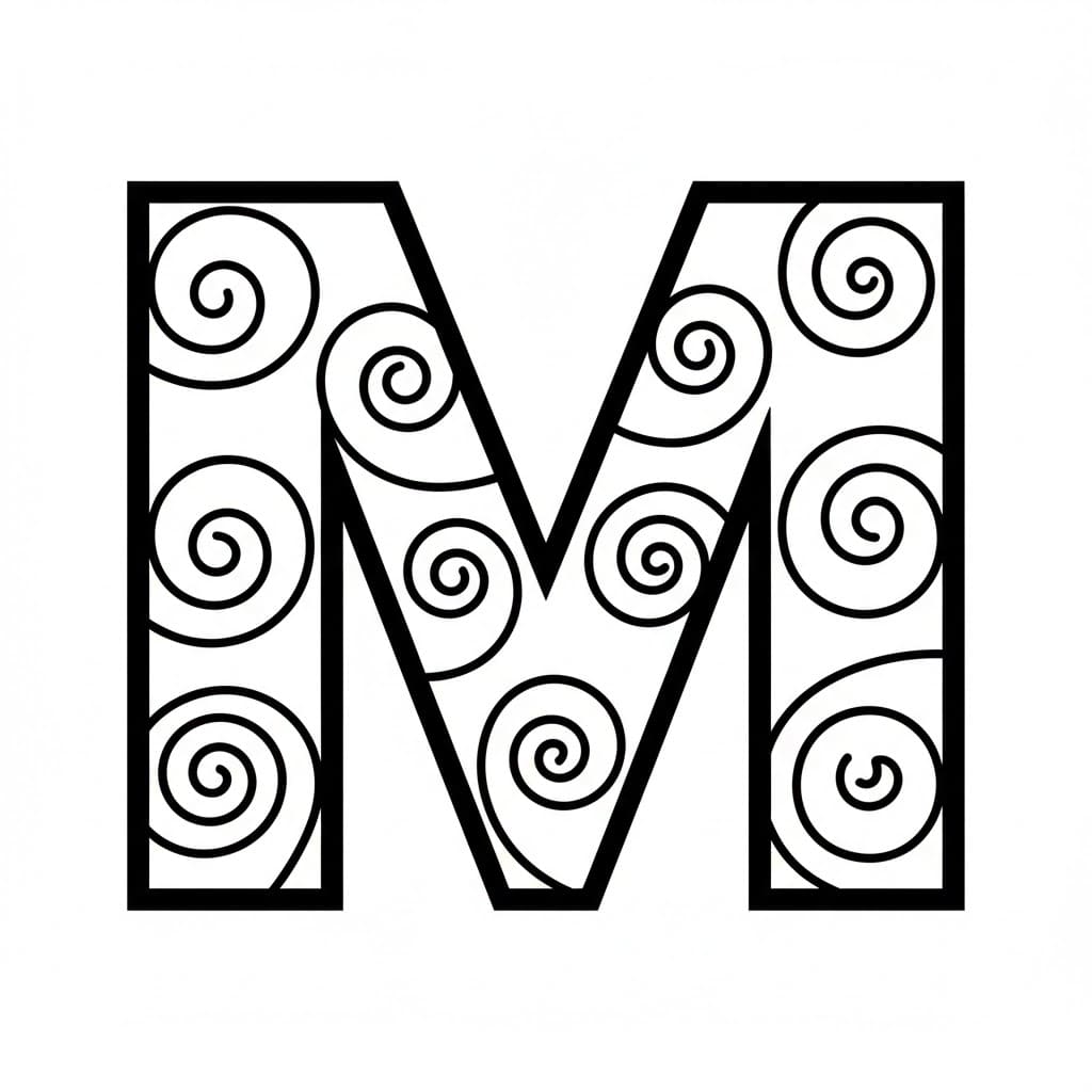 Spiral Huruf M