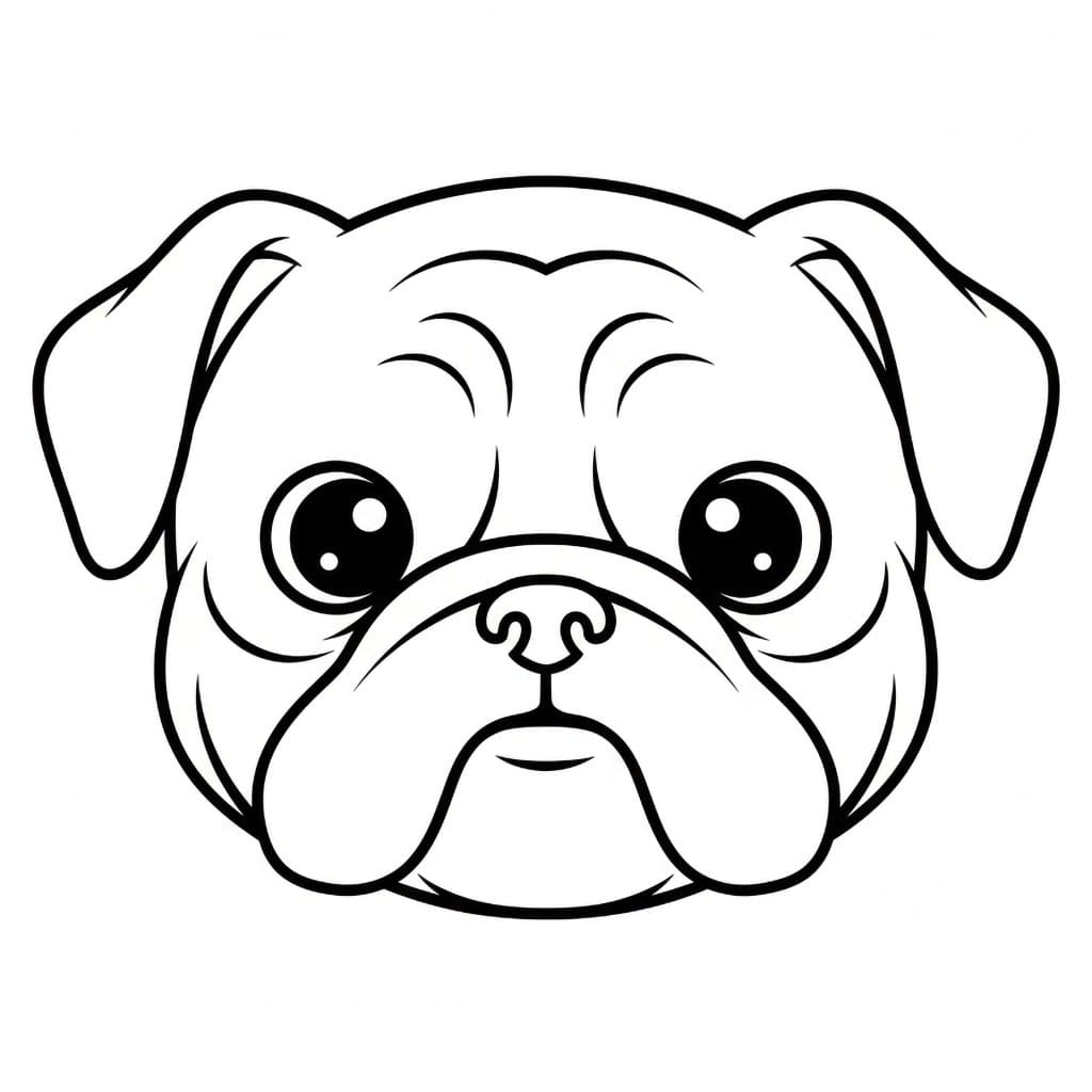 Wajah Buldog Chibi