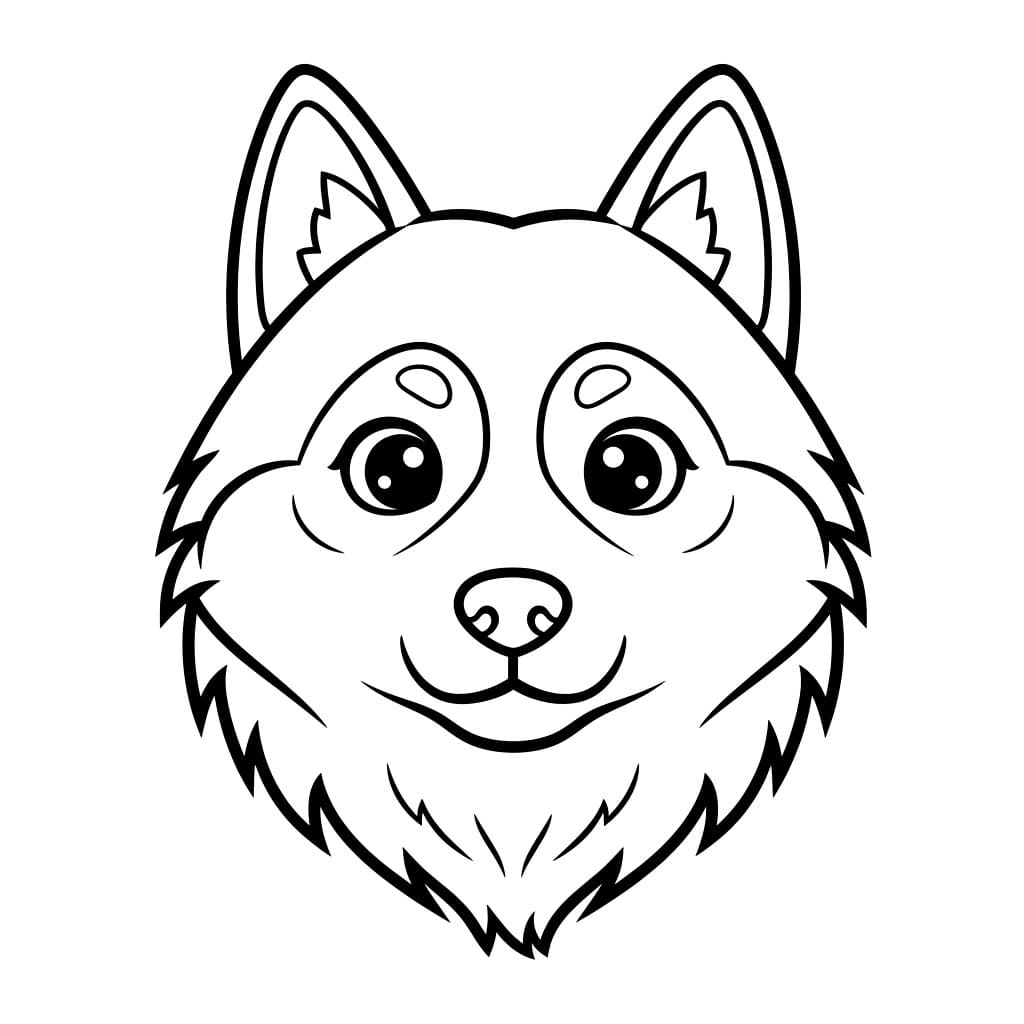 Wajah Husky Sederhana