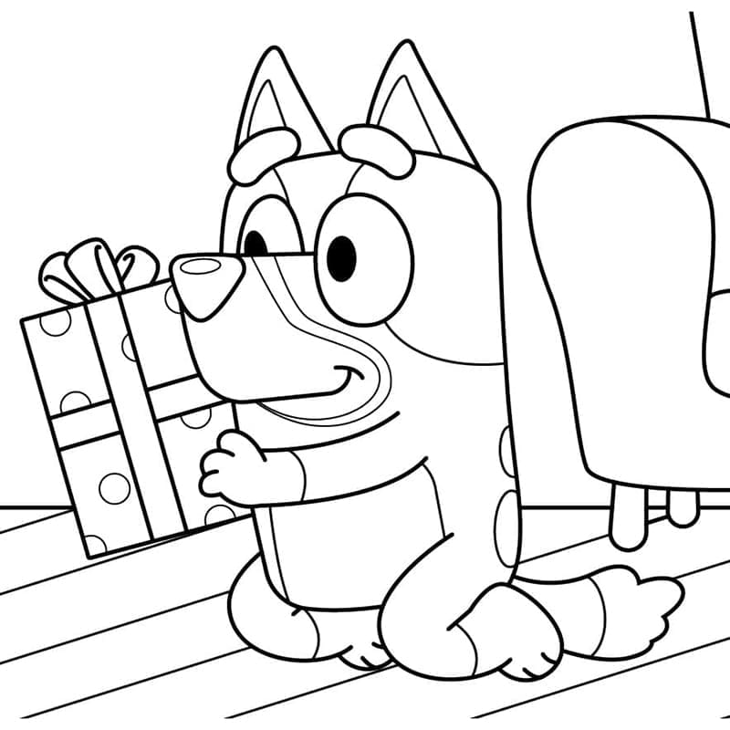 Bluey dengan Sebuah Hadiah