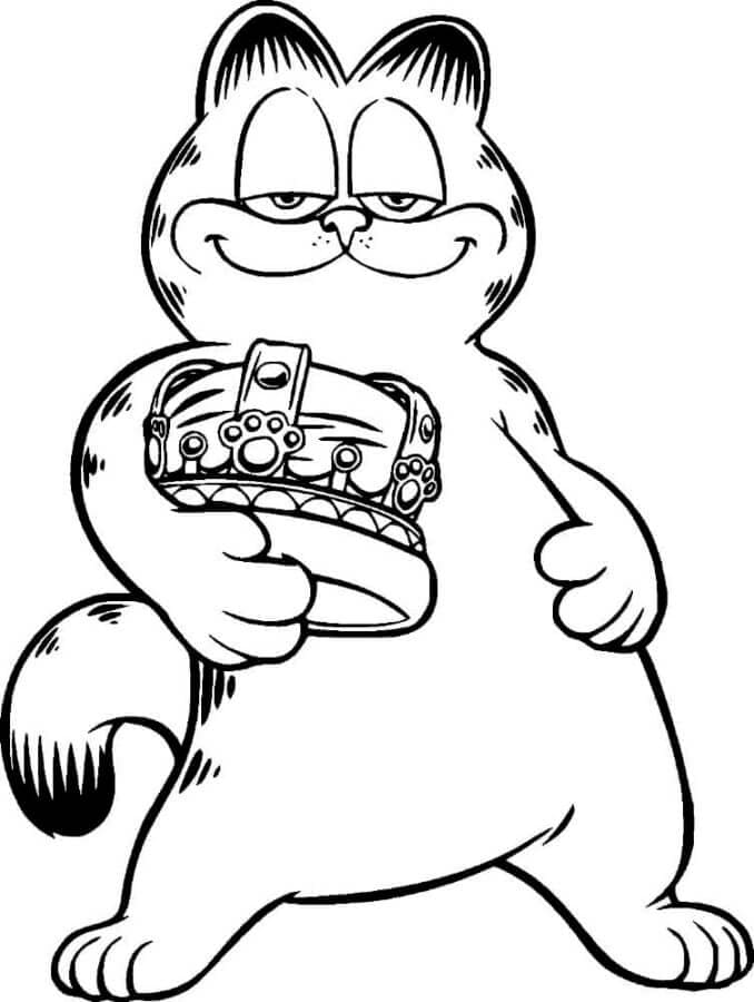 Garfield dengan Mahkota