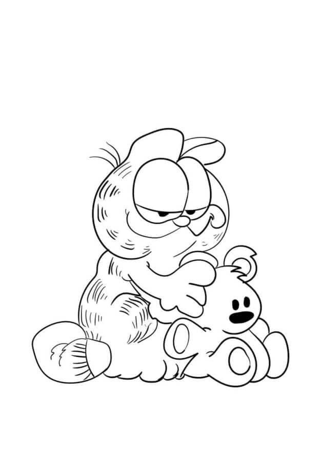Garfield dengan Mainan Boneka